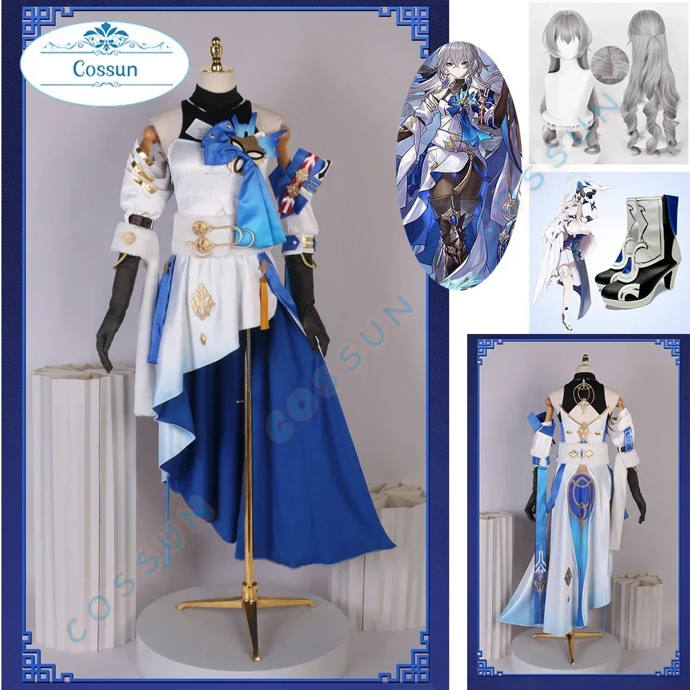 

COSSUN Game Honkai:Star Rail Bronya Cosplay Costume Halloween Outfits Women Dress Wig Shoes Lovely Sexy Clothes