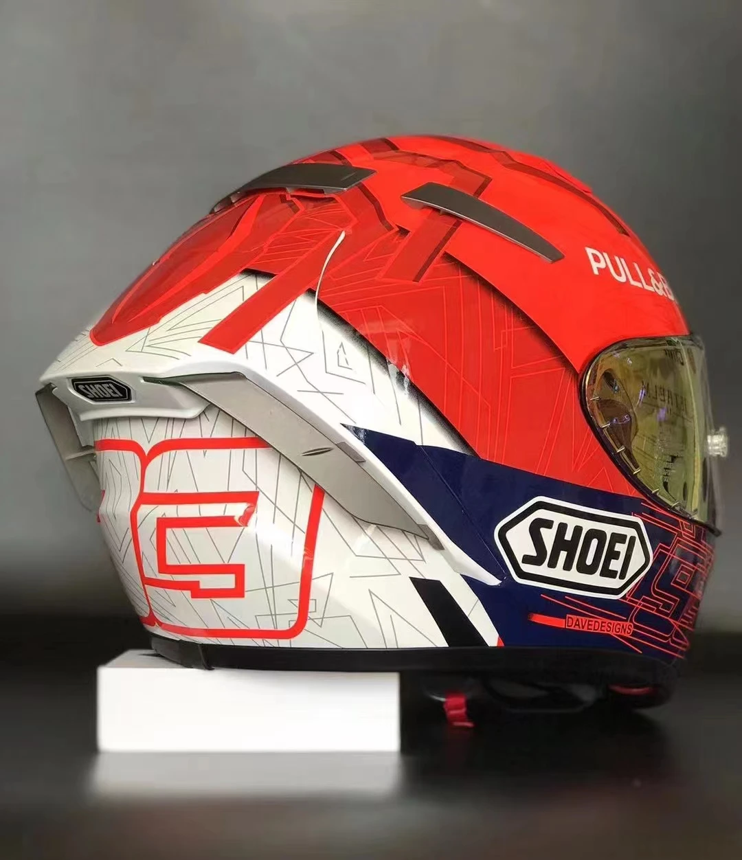 Casque de moto complet X-14 Marquez 6, rouge, pour l'équitation, le Motocross, la course