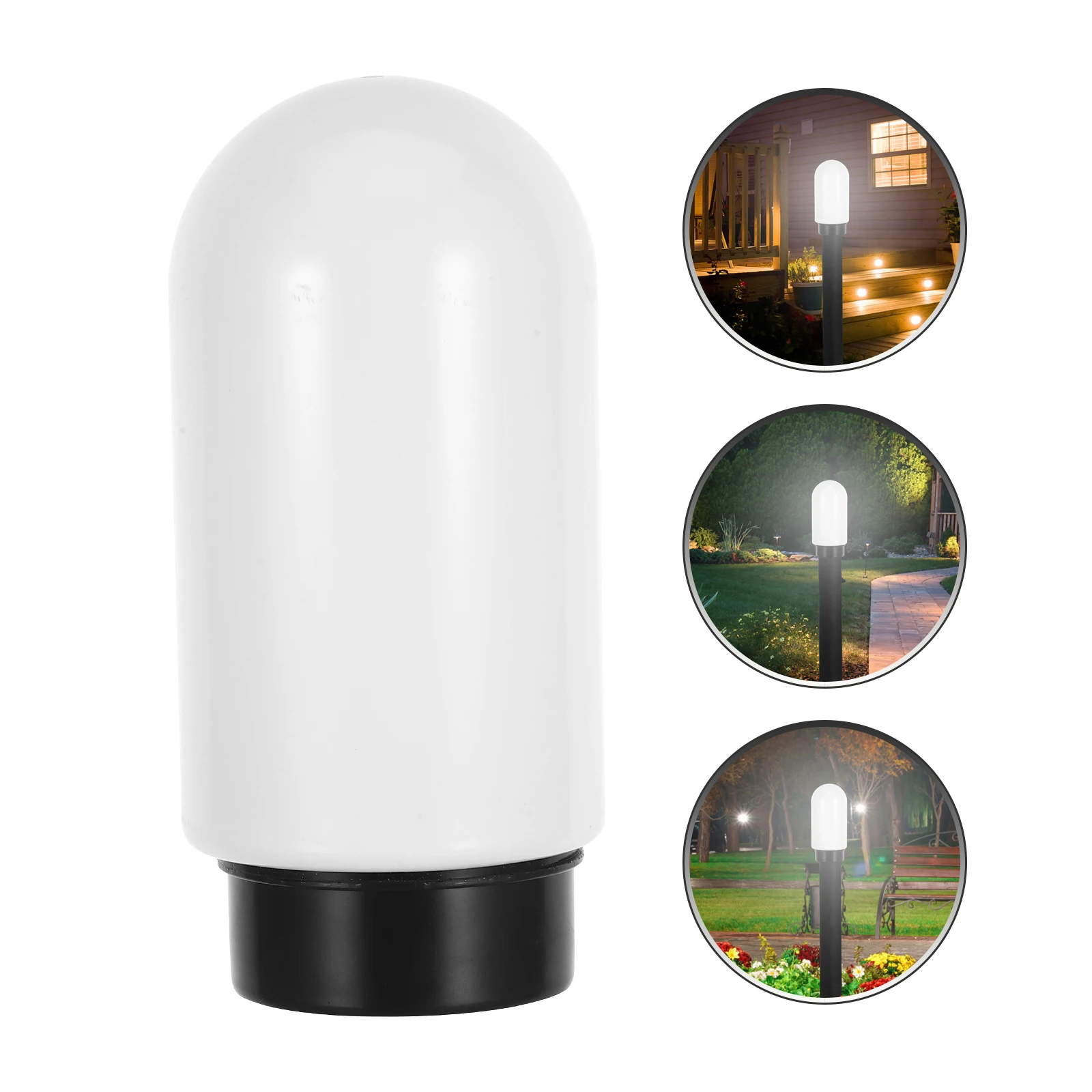 1 قطعة غطاء مصباح الحديقة الأسطواني غطاء خفيف خارجي بديل تصميم ملولب لتركيبة إضاءة الشوارع في الفناء والشرفة #3