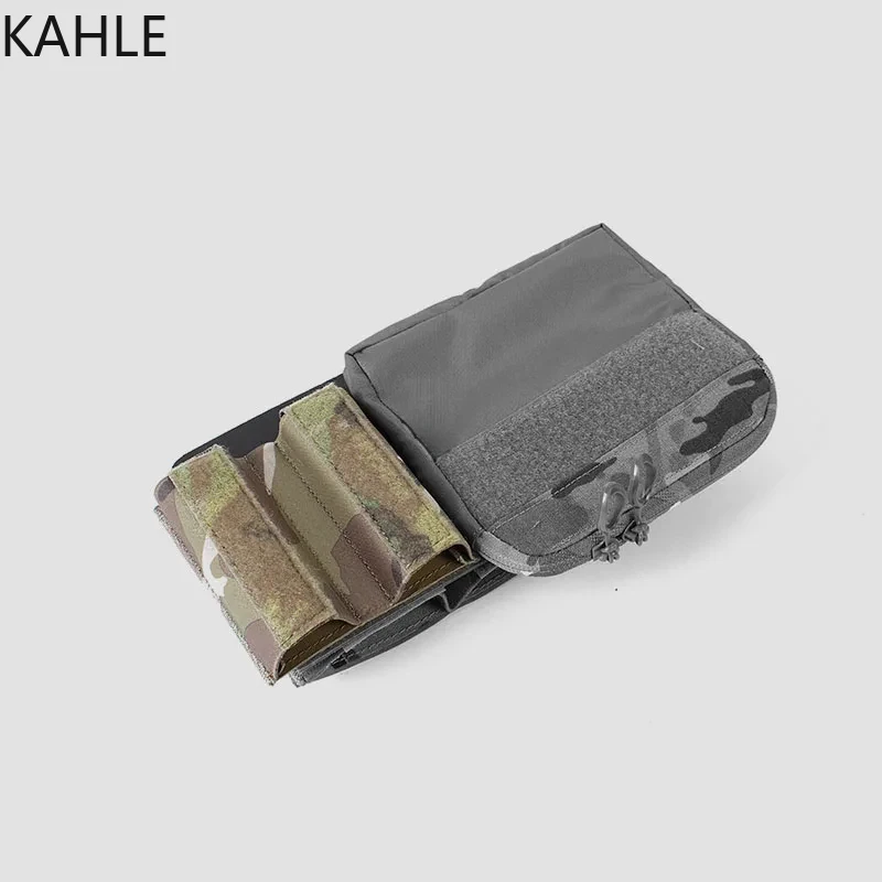 Built-In Elastic Inseert 9mm Double Magazine Pouch Bag Turnover- Double Pistol AIRSOFT 9MM MAG Tactical Vest Dope Chest Hanging