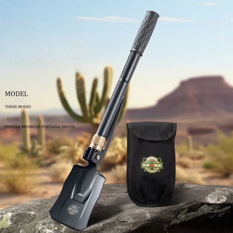 Multi-functional Folding Shovel Outdoor Camping Portable Fishing Shovel Pickaxe Household Gardening Shovel