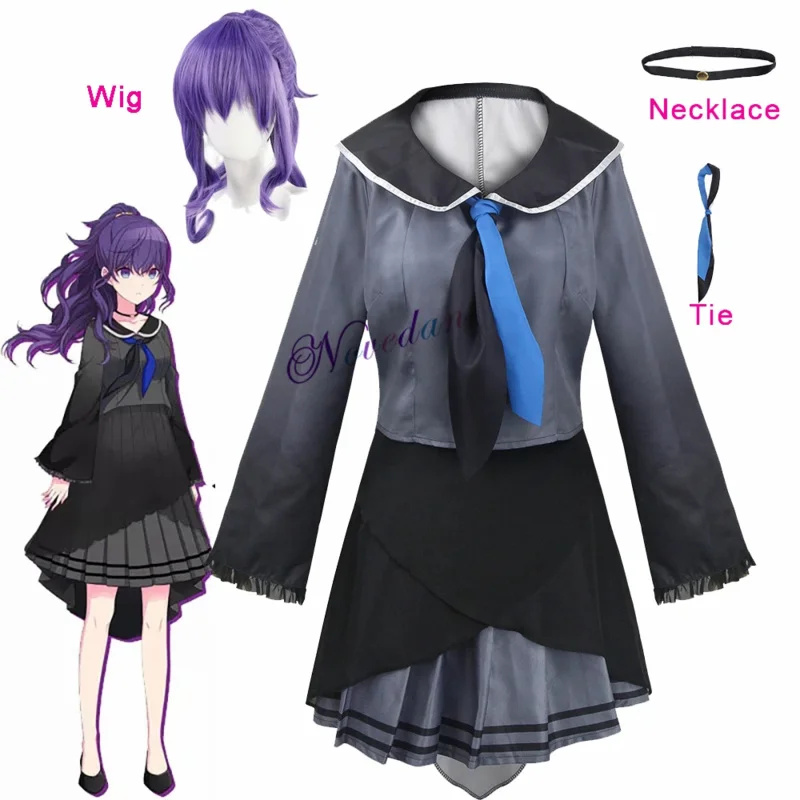 Asahina Mafuyu Cosplay Costume Project Sekai Colorful Stage Feat OWN Women Sailor JK Uniform Nightcord At 25 Full Costume Wig BS