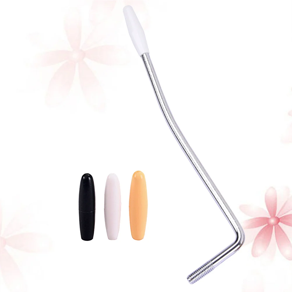 แขนเทรโมโลกีตาร์แบบเกลียว 6 มม. แขนวามมี่บาร์สีเงิน ทนทาน ระบบสะพานเทรโมโลเดี่ยว อะไหล่เปลี่ยนสำหรับกีตาร์ไฟฟ้า