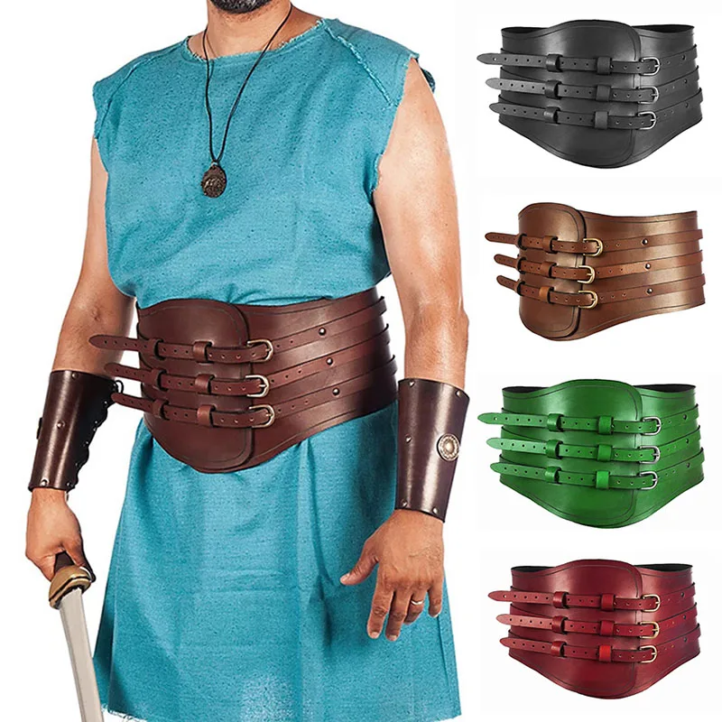 

Ancient Greek Roman Legion Gladiator Armor Belt Medieval Viking Warrior Cosplay Costume Accessory PU Leather Waistband For LARP