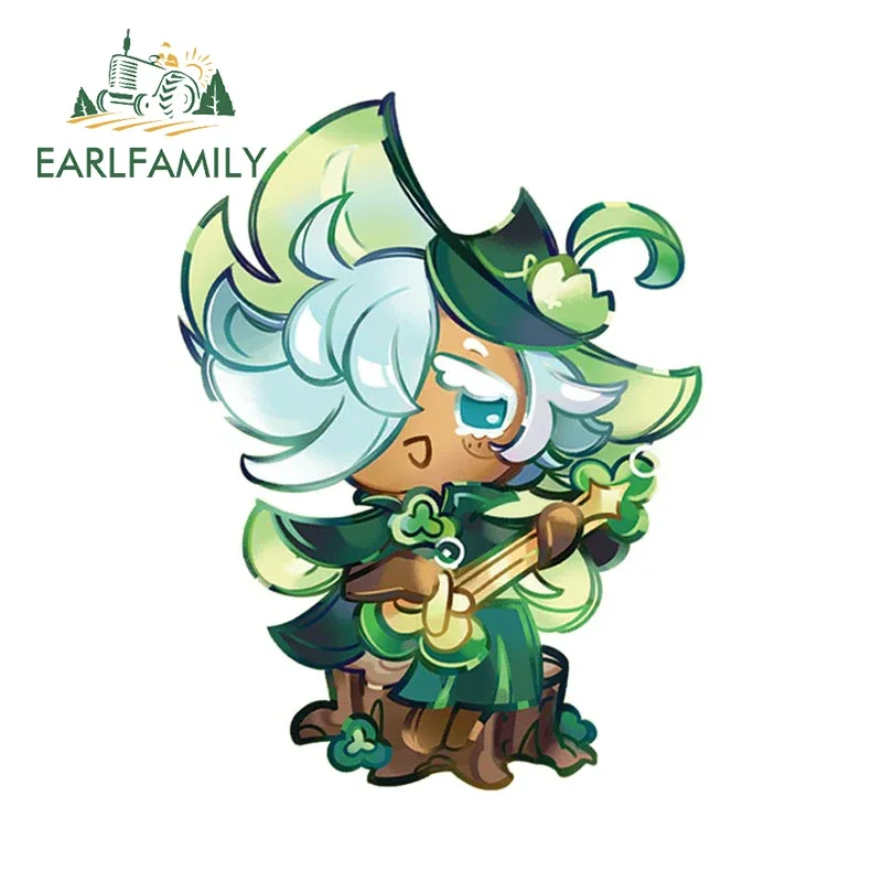 EARLFAMILY 13cm x 10.9cm for Cookie Run Kingdom Clover Cookie Car Stickers Graffiti Cartoon Decals Car Accessories ATV Decor
