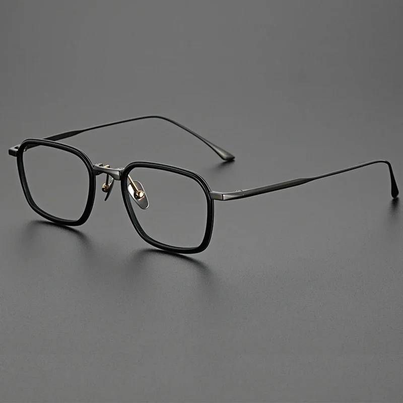 High Quality Titanium glasses frame men vintage square optical eyewear Myopia reading women prescription clear eyeglasses