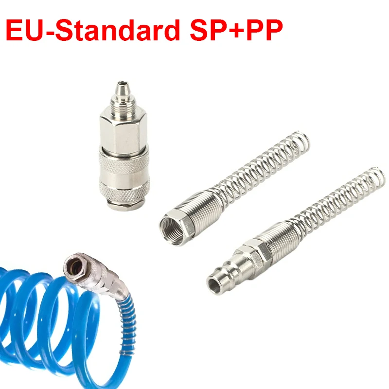 EU Standard Connector SP PP20 30 40 With Spring Anti-Falling Tube Hose Fitting Quick Release Coupling For Air Compressor