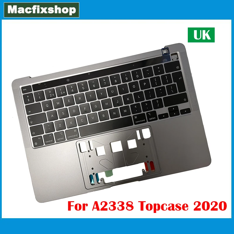 

Чехол для MacBook Pro 2020 дюйма M1 A2338, сенсорная панель, английская клавиатура, задняя подсветка, серый/серебристый цвета, для MacBook Pro 13,3