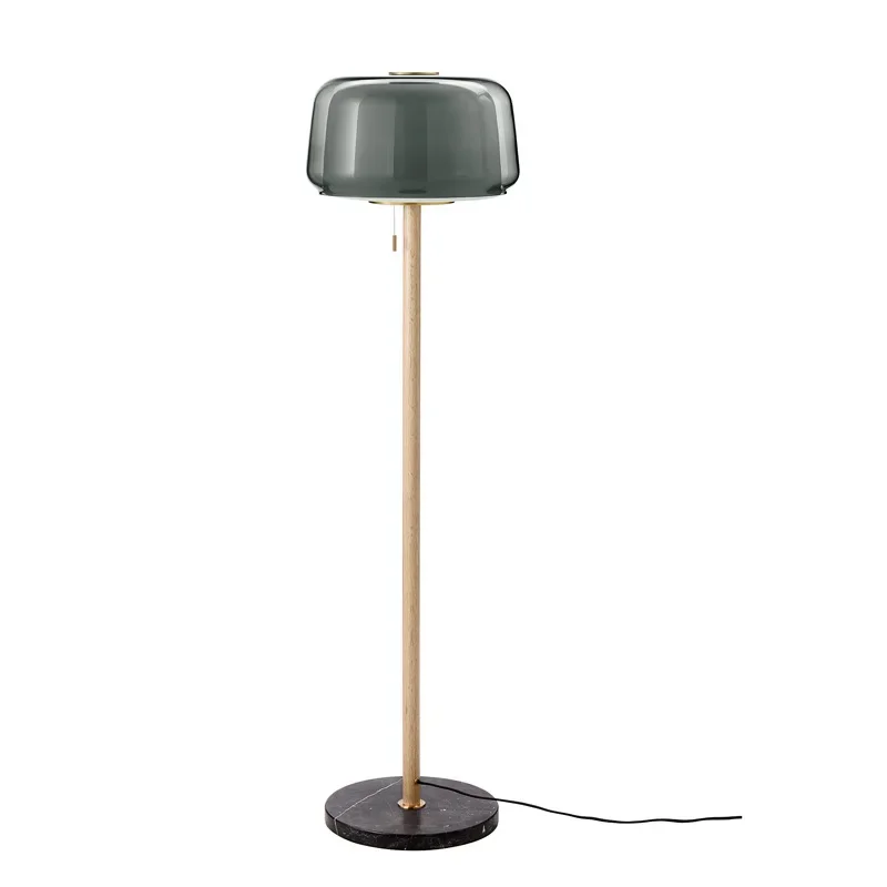 SANDYHA Nordic Vertical Lighting Fixture Simple Glass Floor Lamp Design Suitable for Indoor Home Bedroom Decoration Salon Light