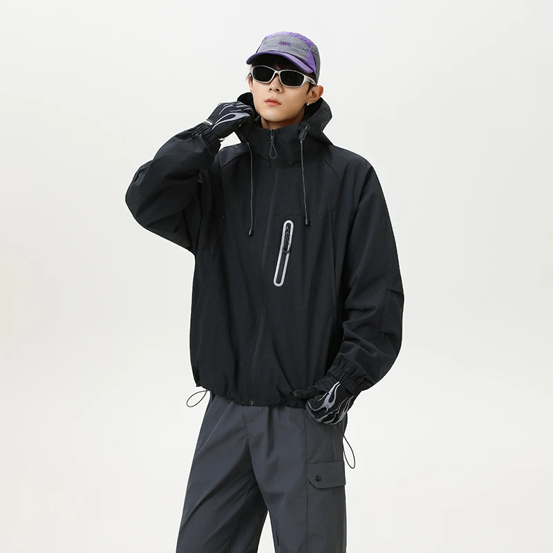 カップルモデル 防水 防風 通気性 アウトドア 秋の新作 ファッション ルーズフィット カジュアル ストリートウェアスタイル メンズ トレンチコート