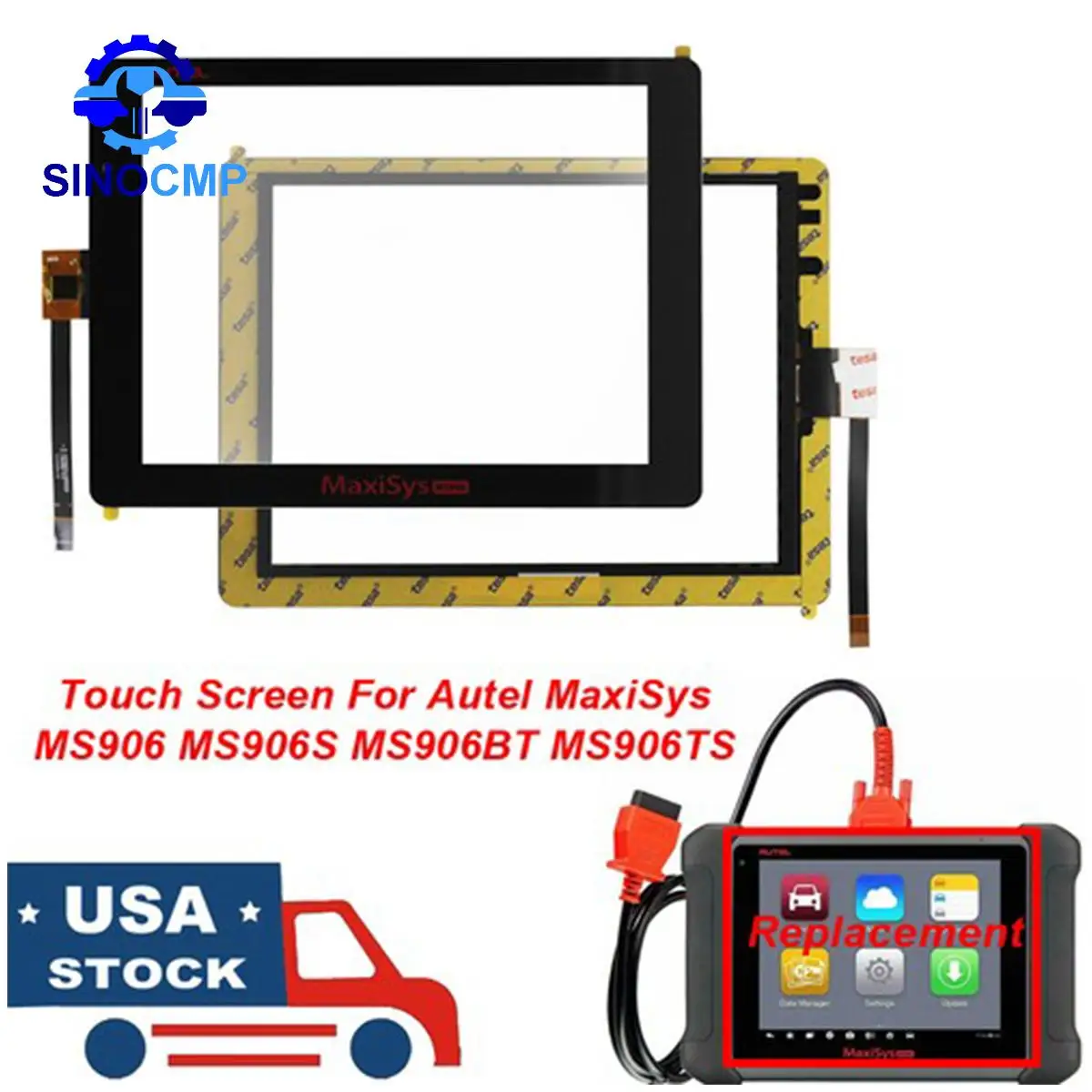 

Touch Screen Panel Digitizer For Autel MaxiSys MS906 MS906S MS906BT MS906TS