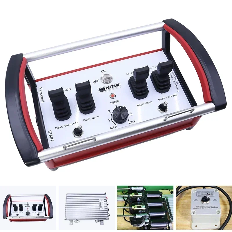 

In stock New Factory Wholesale 12V 4-Levers Hydraulic Joystick Proportional Valves Smart Truck Crane Remote Wireless Remote Plas