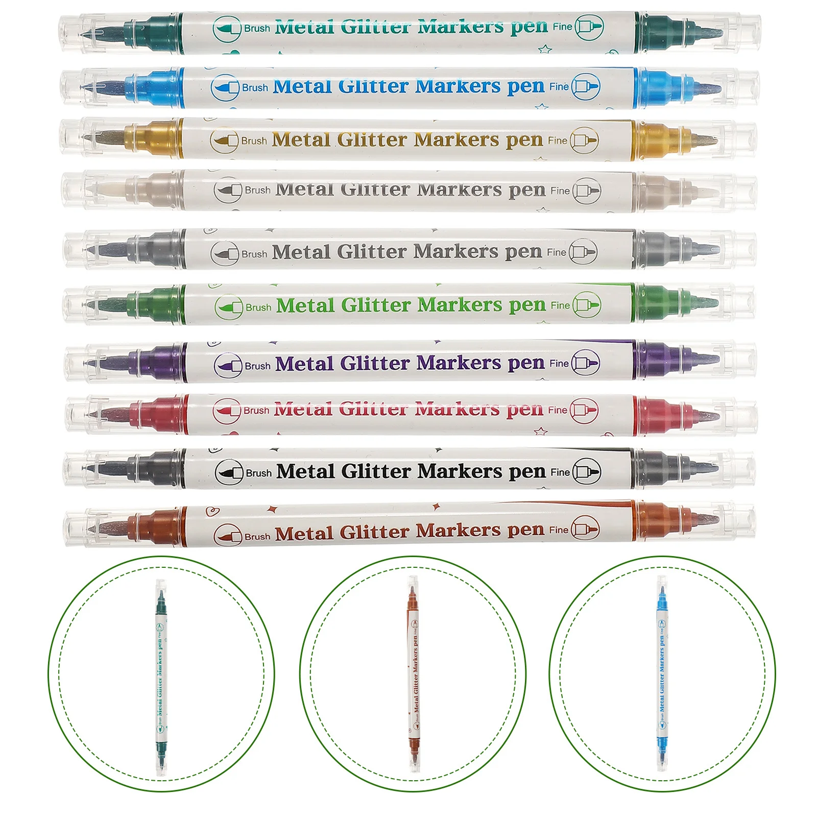 10 قطعة مجموعة أقلام الفن مزدوجة نهاية التنقيط أدوات ل ثلاثية الأبعاد مسمار رسم غرامة خط اللوحة مانيكير ماركر مسمار الكتابة على الجدران القلم صالون