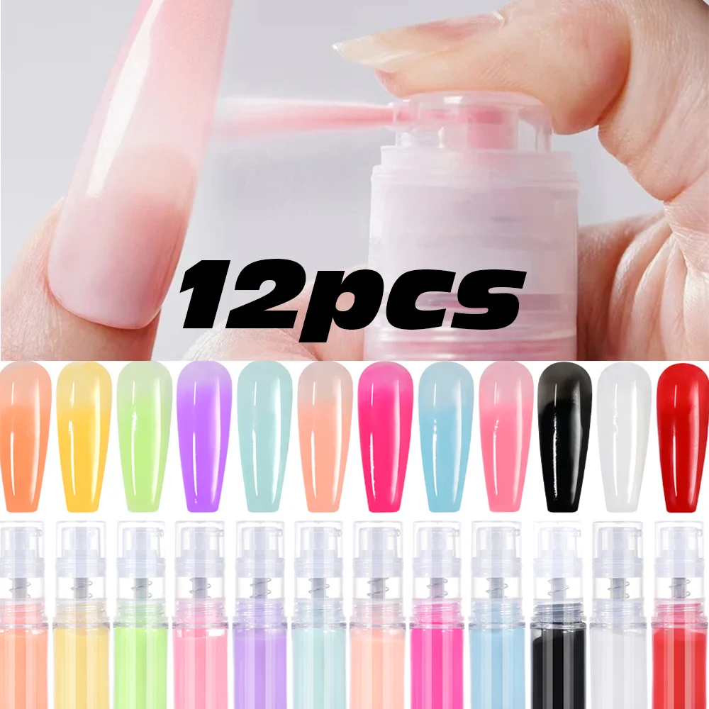 12pcs/set Macaron Ombre Nail Spray Powder 10g Gradient Ombre Effect Fast Drying Nail Pigment Manicure Colorful Spray Powder FA27