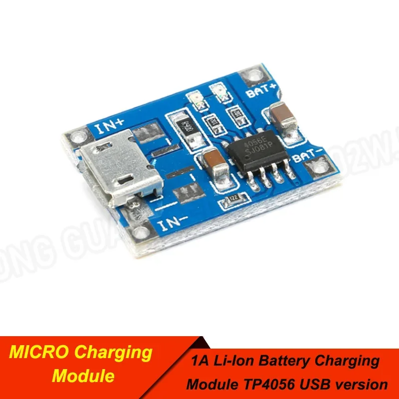 TP4056 Charging Module For 1A Lithium Battery USB Version Module Output Voltage With OUT Drives The Load