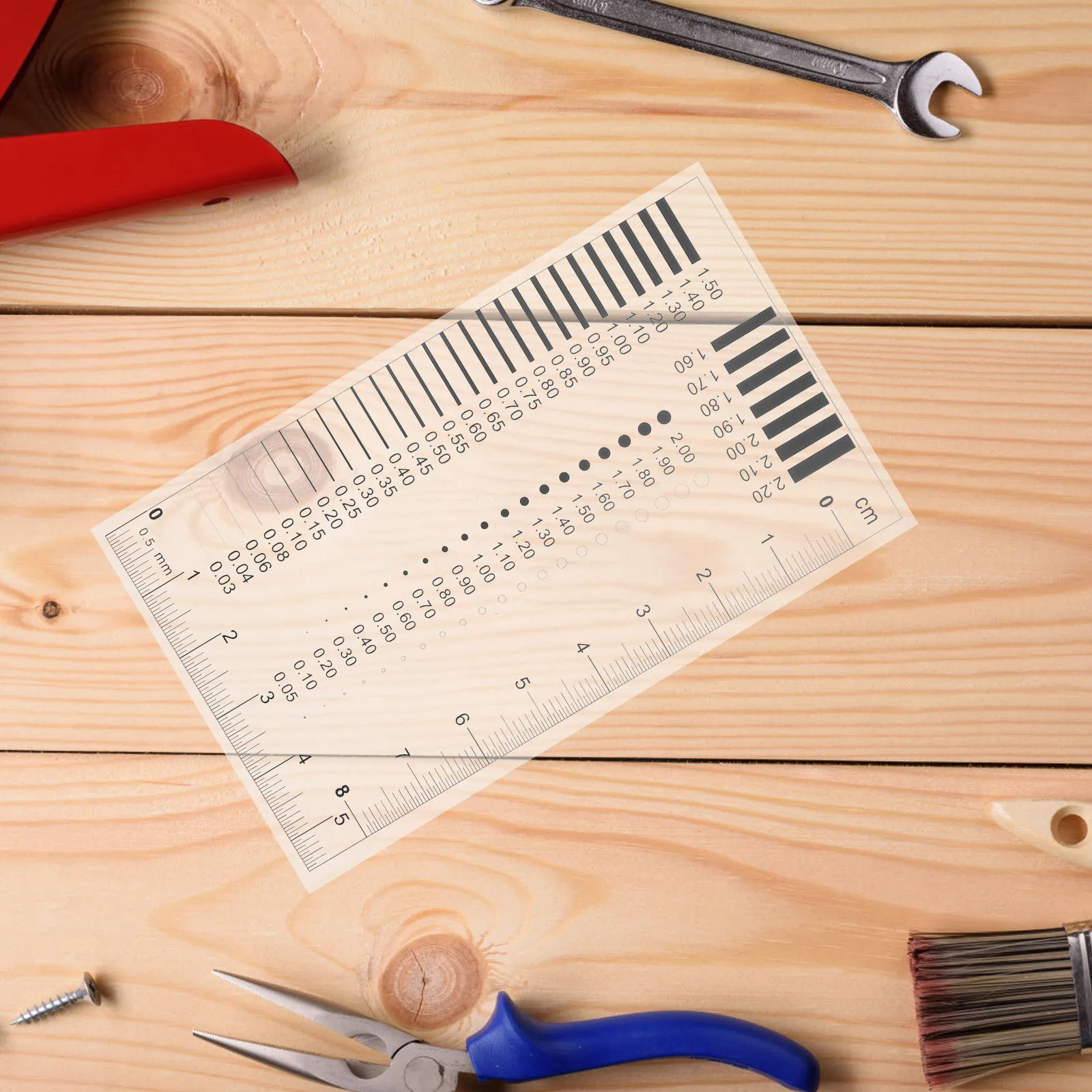 

Chest Card Gauge Film Ruler High Precision Inspection Tool for Surface Defects Area Measuring Instrument Flaw Detection Ruler