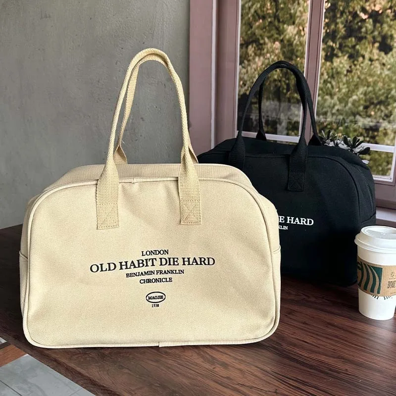 

Retro Boston Bag Travel Bag 2025 New Fashion Tote Bag Lightweight Short-haul Tote Bag Large Capacity Shoulder Bag Hobo