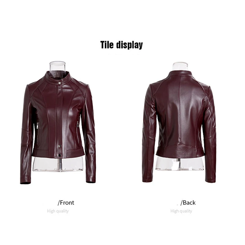 Women's Genuine Leather Jackets 2024 Fall New Short First Layer Sheepskin Casual Black Jacket Fashion O-neck Zipper Moto Jackets