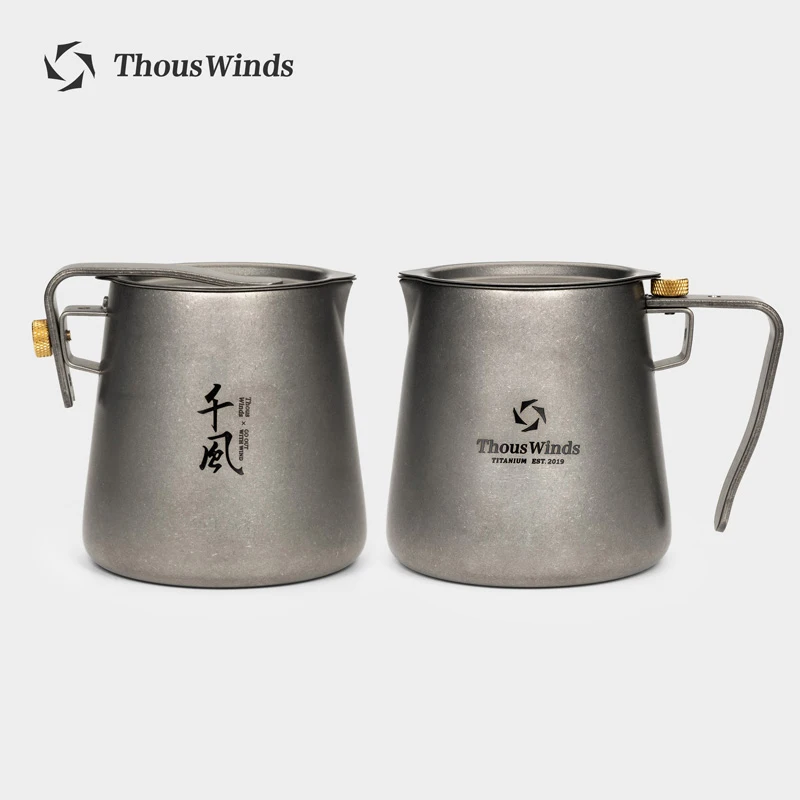 Thous Winds Tea Ceremony Titanium Outdoor Camping Tableware Set Coffee Pot Tea Kettle for BC Solo Camping Hiking Picnic Supplies