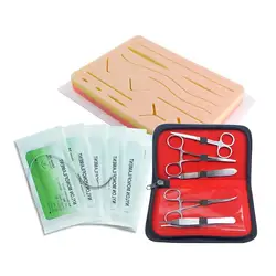 For Medical Surgical Suture Practice with Pre-cut Wounds Silicone 3 Layer Suture Practice Kit