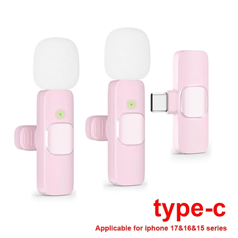 Mini micrófono inalámbrico Lavalier para iPhone y Android, ideal para grabar videos, transmisiones en vivo, entrevistas y video blogs.
