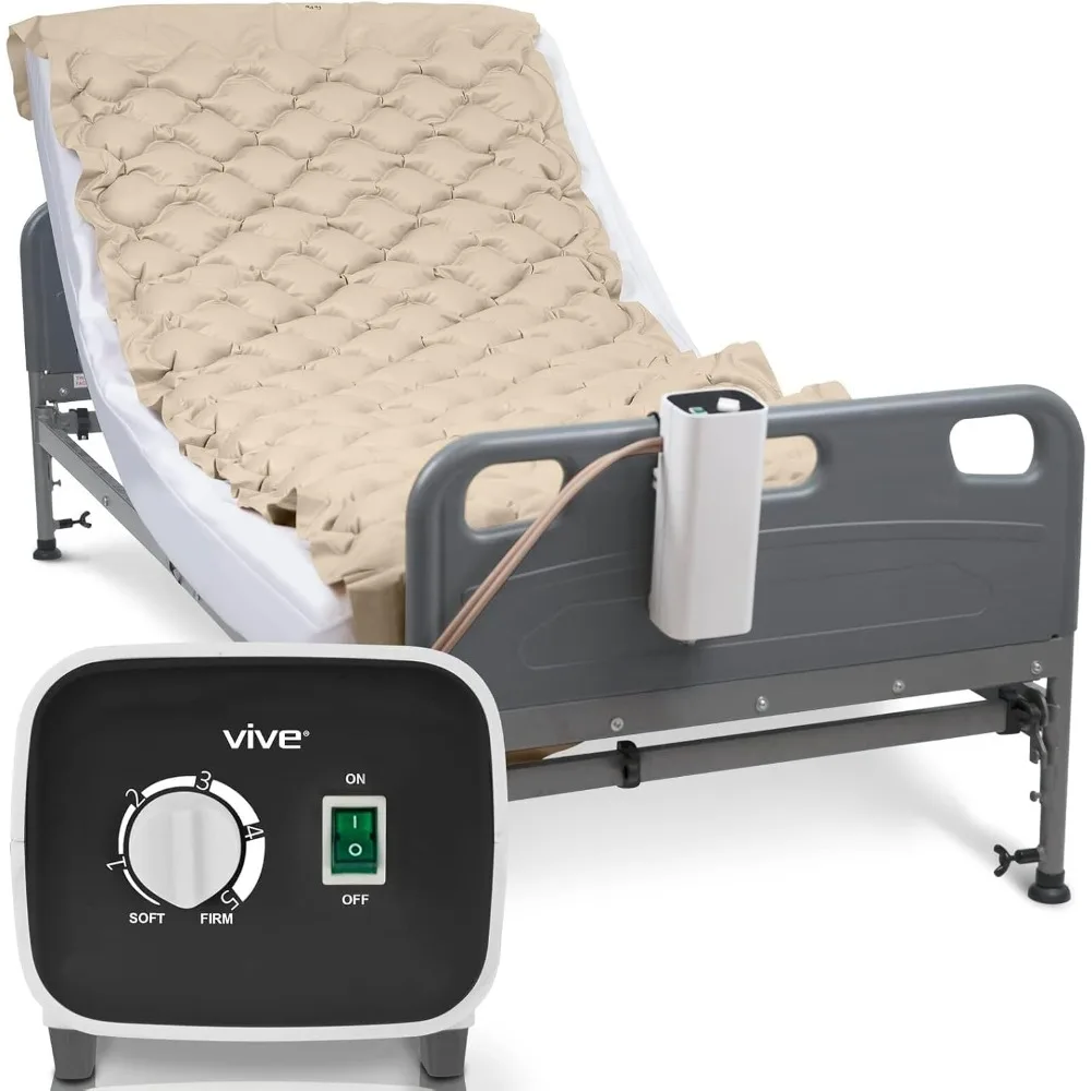 

lternating Air Pressure Mattress Pad Home Mattress Toppe-Includes Waterproof,Heat Resistant Ulcer Cushion Pad&Whisper Quiet Pump