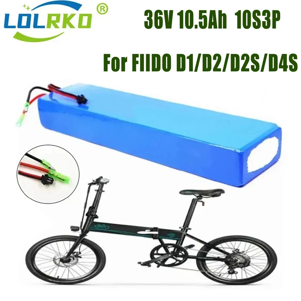 New 18650 lithium ion Battery Pack 10.5Ah 10s3p 36V Battery for FIIDO D1/D2/D2S D4S Folding Electric Moped City Bike Battery