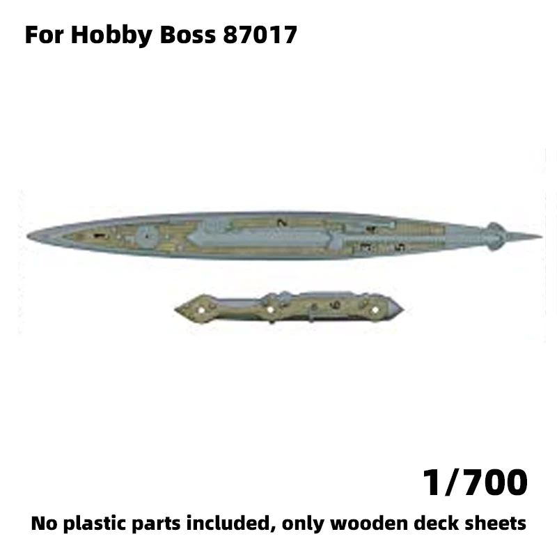 Modell-Upgrade-Teile: Lasergeschnittene Holzdeckplatte mit selbstklebender Ankerkette für das Hobby Boss 87017 I-400 U-Boot im Maßstab 1:700 – Detail 2