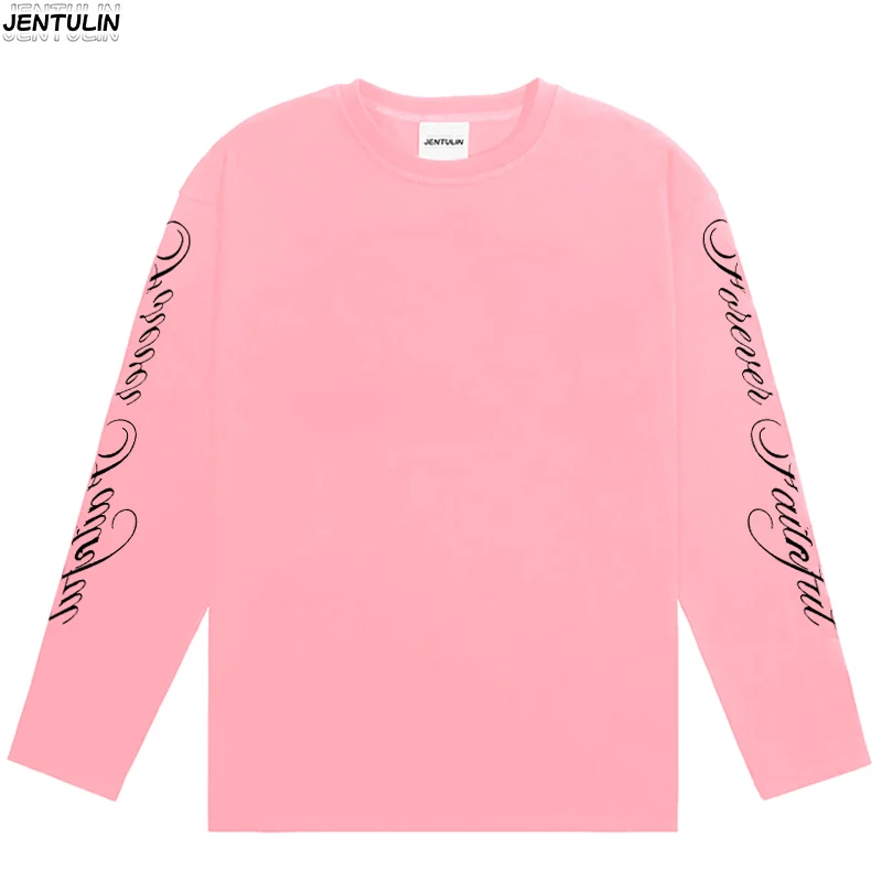 Men Clothing High Quality Letters Graphic Printing Casual Loose Long Sleeve T Shirts Y2K Trend Women Fashion Vintage Streetwear image 2