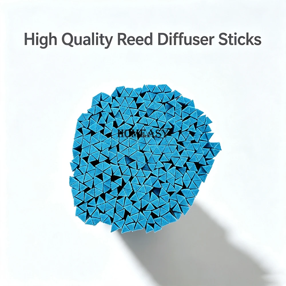 50Pcs Triangle Fiber Reed Diffuser Sticks Premium Aromatherapy Essential Oil Replacement Sticks For Home Hotel Office Fragrance