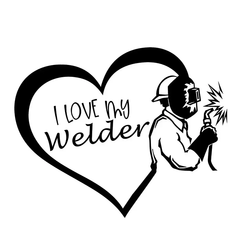 17 * 13.6cm Love Me Welding Machine Art Design Window Bumper Motorcycle Accessories Decoration Vinyl Car Stickers