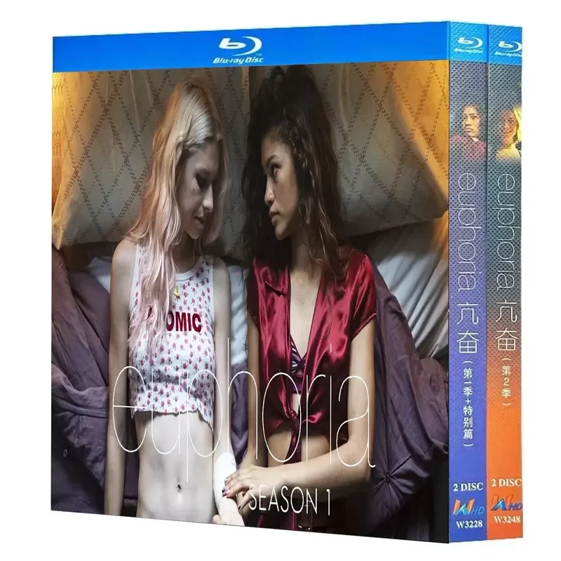 Série TV Euphoria Saisons 1-2, coffret 4 disques toutes régions, nouveau coffret Blu-ray, haute définition BD