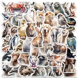 50pcs Cool Aesthetic Wild Animals Stickers Pack Vinyl Laptop Phone Decals Luggage Guitar Bicycle Car Waterproof Graffiti