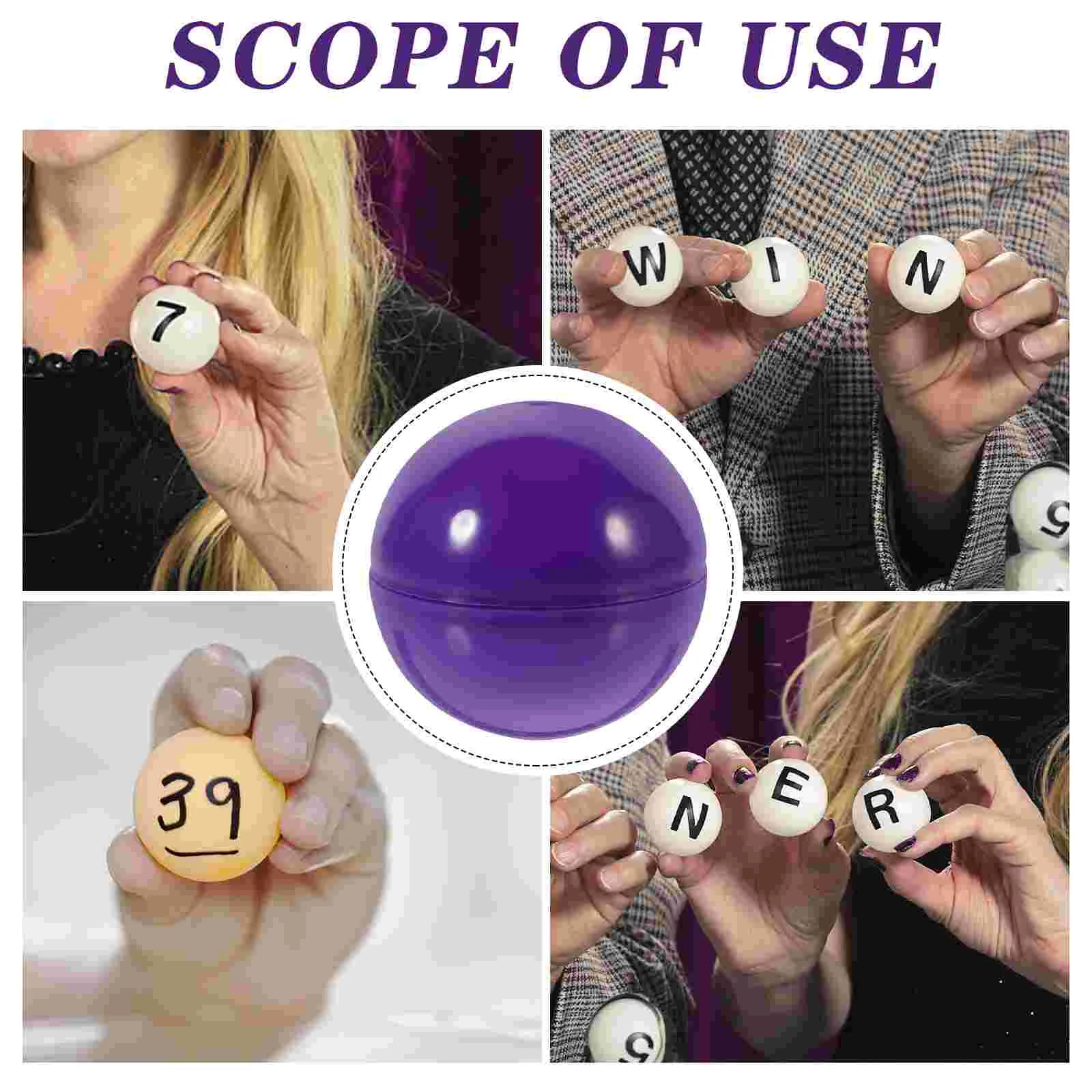 50 Pcs Lottery Ball Small Candy Picking Balls Raffle Mini Christmas Party Games Plastic Pvc Entertainment