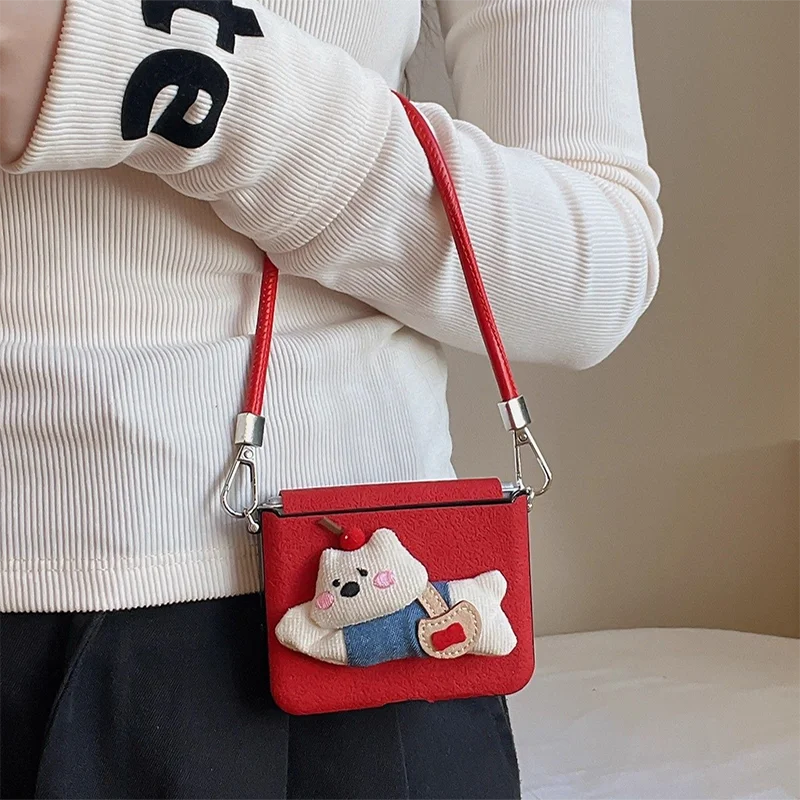 

New Year Red Phone Case for Samsung zflip7/6/5/4/3 Cute Case OPPOn3flip/n2flip/Xiaomi mix flip/Razr50/60ultra