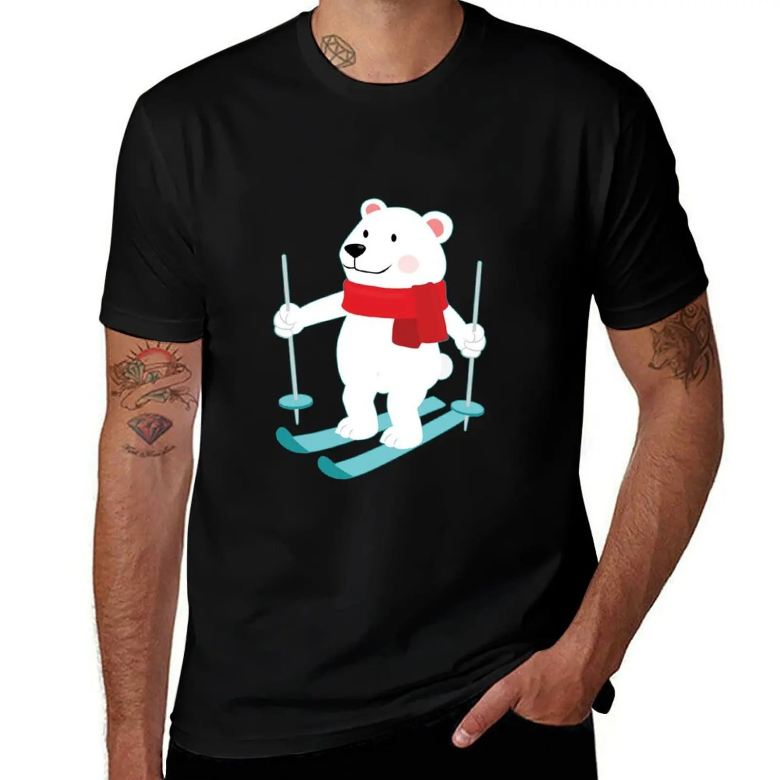 

Lets Go Skiing with Mr Polar Bear this Merry Christmas T-Shirt man t shirt luxury T-Shirt