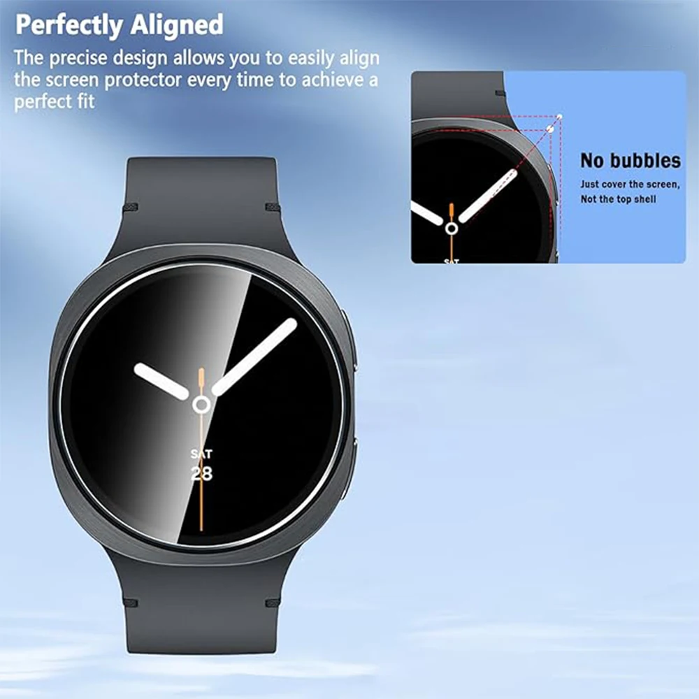 5 قطعة الزجاج المقسى لساعة سامسونج جالاكسي 8 7 الترا 6 5 40 44 مللي متر واقي للشاشة فيلم للساعة 6 4 الكلاسيكية 47 46 5 برو 45 مللي متر