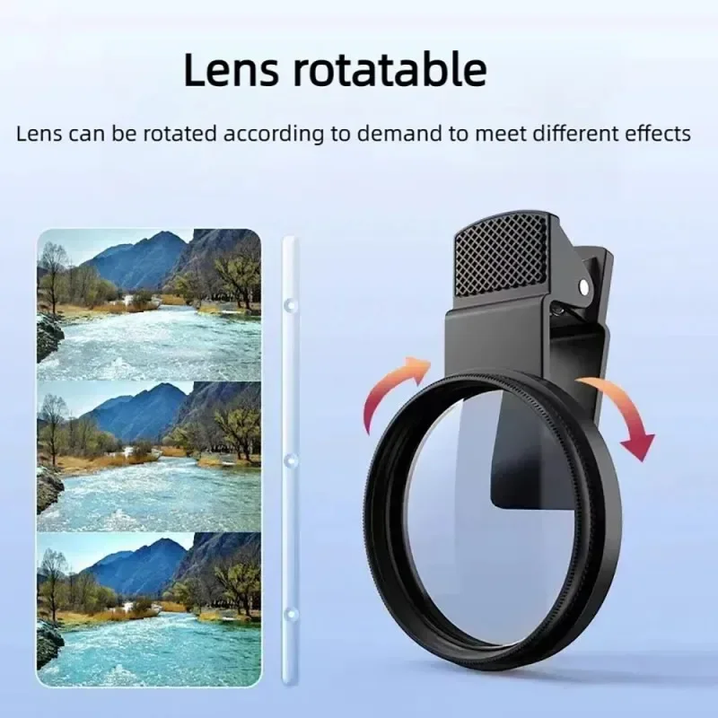 CPL Filter 52MM Circular Universal Mobile Phone Camera Lens Clip-on Polarizer Filter Lens Clip For iPhone Samsung Google Xiaomi