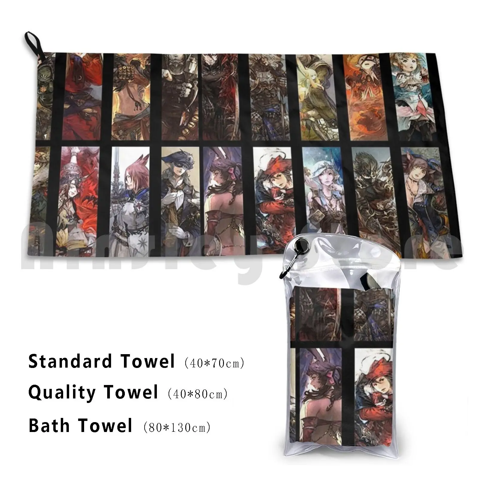 Toalla de baño Ff14 Master Of Jobs, cojín de playa, Final Fantasy 14, estético, cuadrado, Enix, work, Anime japonés, Manga, Mage