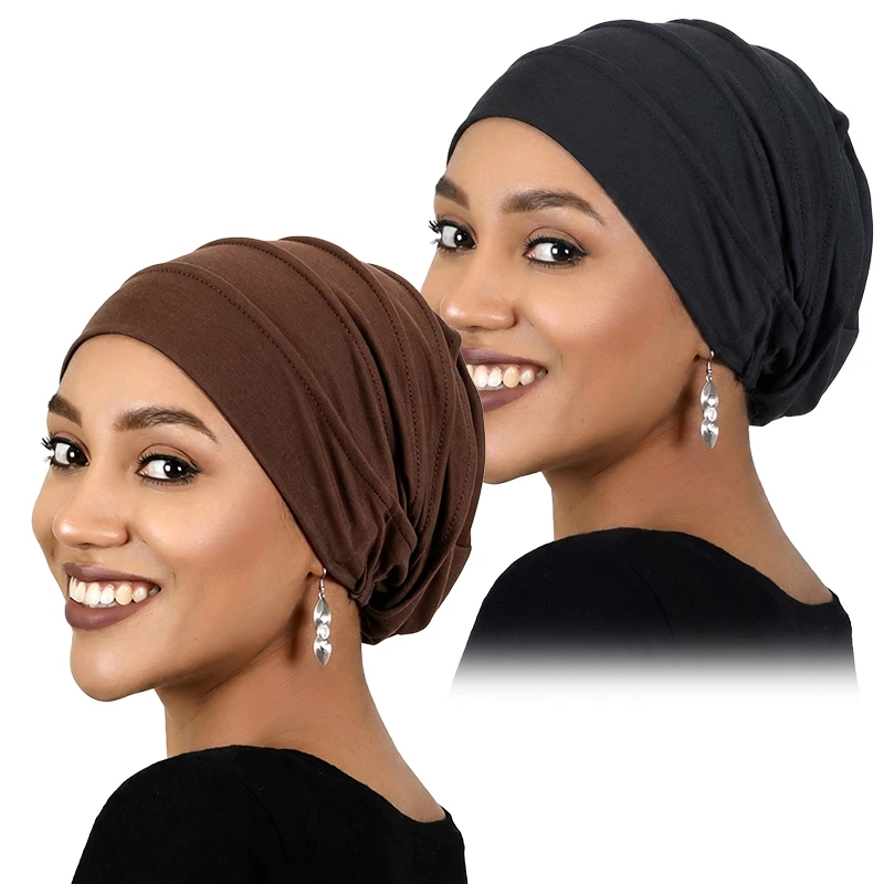 Herbst Winter Elastische Freizeitmütze Haarpflege Nachtmütze Weiche Kappe Chemotherapie-Mütze Haaraccessoires