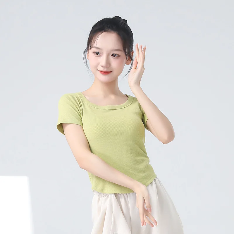 Одежда для современного танца, тренировочная одежда, женские топы, новые летние модели, ежедневная тренировка тела, самосовершенствование взрослых.