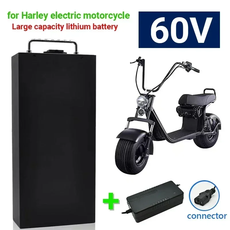 Harley Electric Car Lithium Battery 18650 Battery 60V 50Ah for Two Wheel Foldable Citycoco Electric Scooter Bicycle With charger