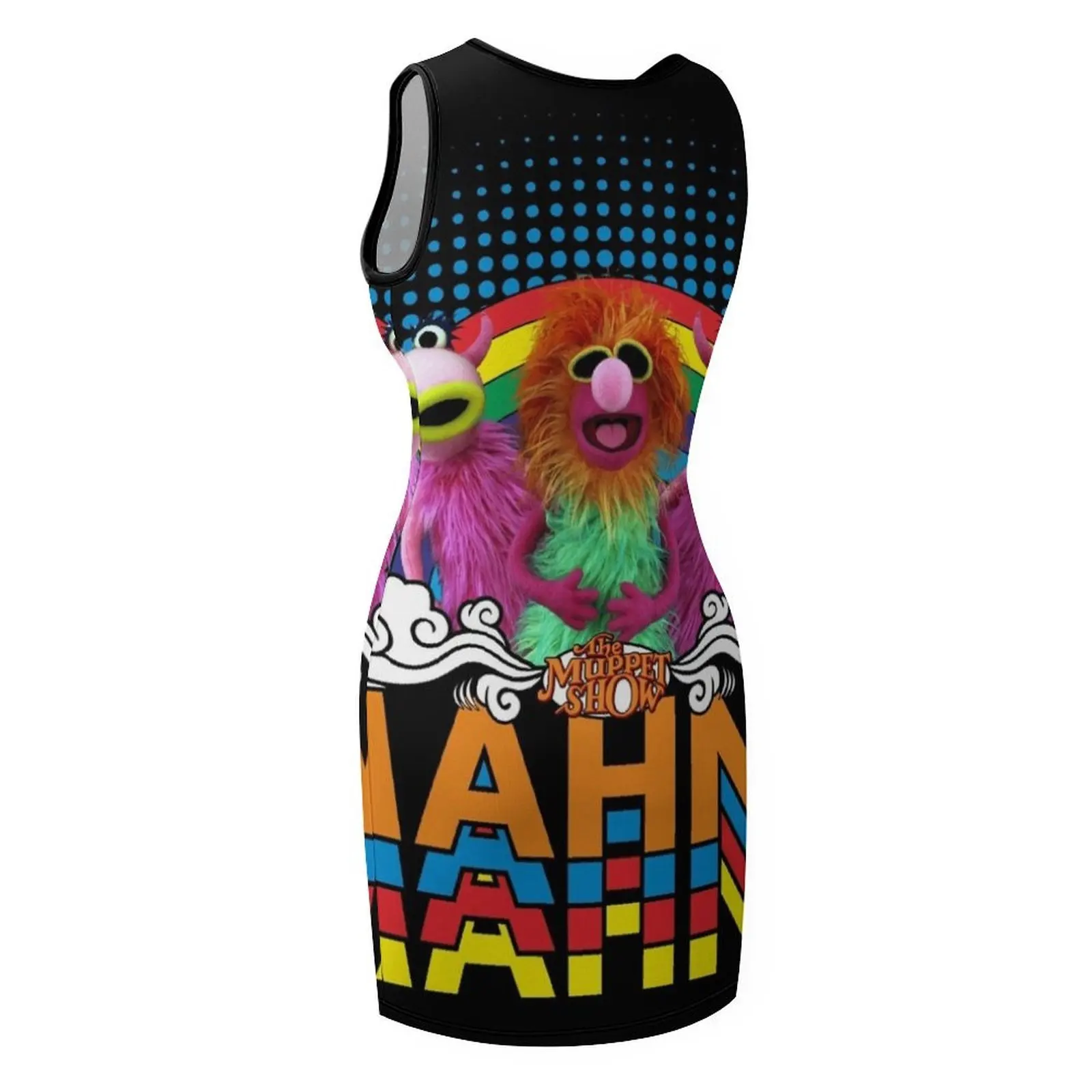 Mahna Mahna Rainbow divertido vestido veraniego sin mangas sexy vestidos cortos daring ropa de playa vestido de noche para mujer 2025