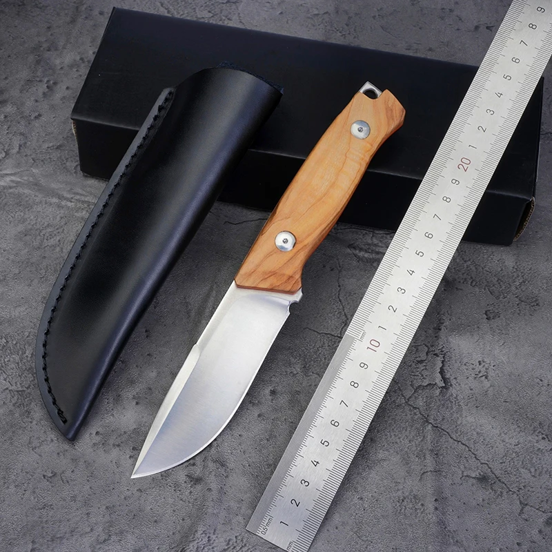 

FOX- Outdoor knife Fixed blade straight knife, wooden handle, camping hunting knife, household fruit knife