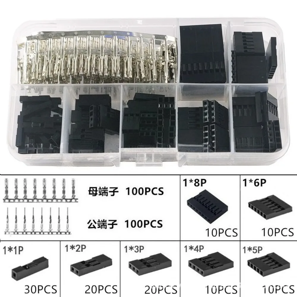 310 قطعة 2 54 مللي متر دوبونت أسلاك توصيل معزز ذكر أنثى دبوس رؤوس طقم توصيل لمشروع اردوينو التوت بي PCB