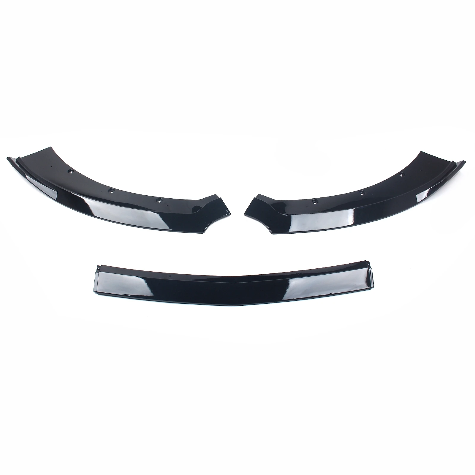 

3 шт. глянцевых черных спойлеров для переднего бампера, комплект обвеса для Ford Mustang 2015, 2016, 2017 годов