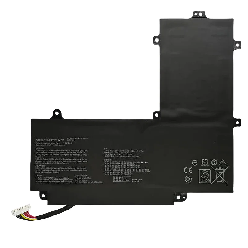 New 11.52V 42Wh 3653mAh 3Cell B31N1625 Laptop Battery For ASUS VVivoBook Flip 12 TP203MAH TP203NAH Series Notebook Lithium