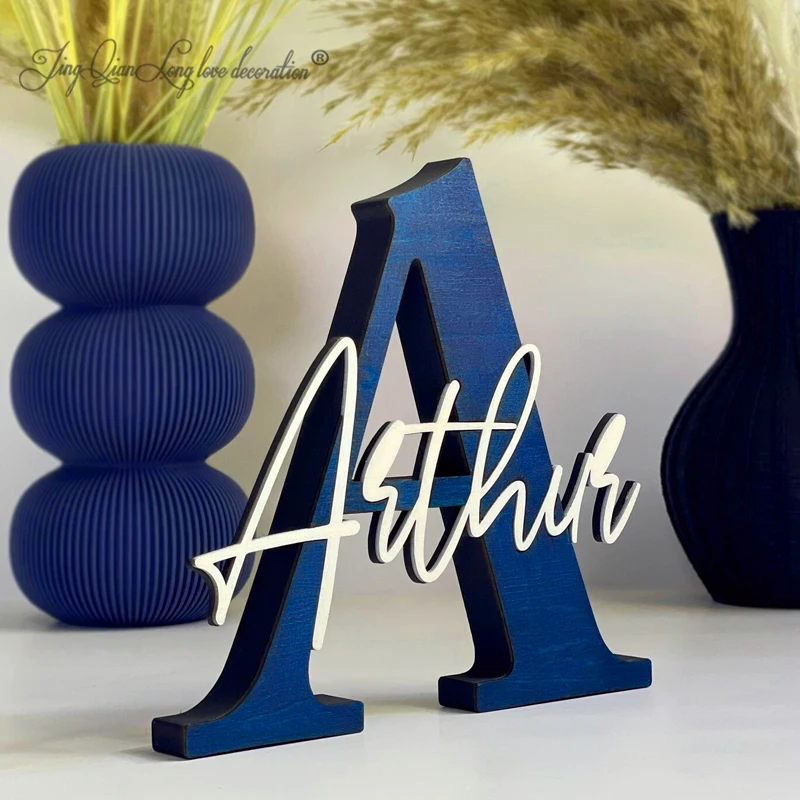 Custom Personalized Free Standing Letter and Name Bedroom Decor  Nursery Decor  Freestanding Initials and Name