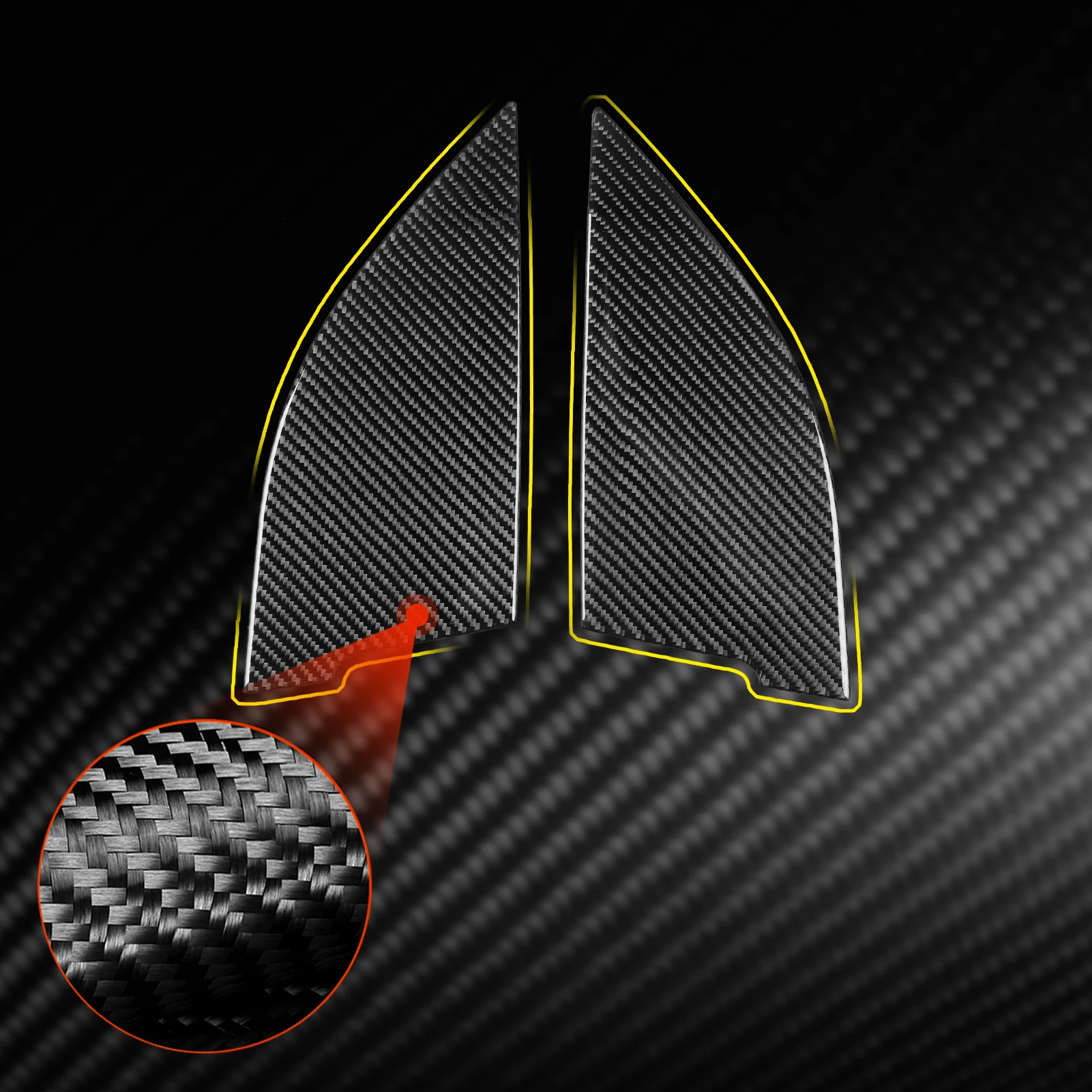For Dodge RAM 1500 2500 3500 2019-2023 Carbon Fiber Inner Door A-pillar Panel Cover Car  Accessorie Modification Trim Sticker