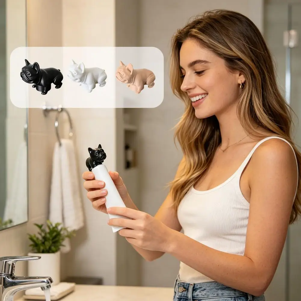 Compact Toothpaste Dispenser Bulldog Toothpaste Squeezer 3d Printed Bathroom Accessory Novelty Family Gift Funny Tube for Home